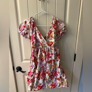 Japra Floral Cotton Mini Dress- Size M